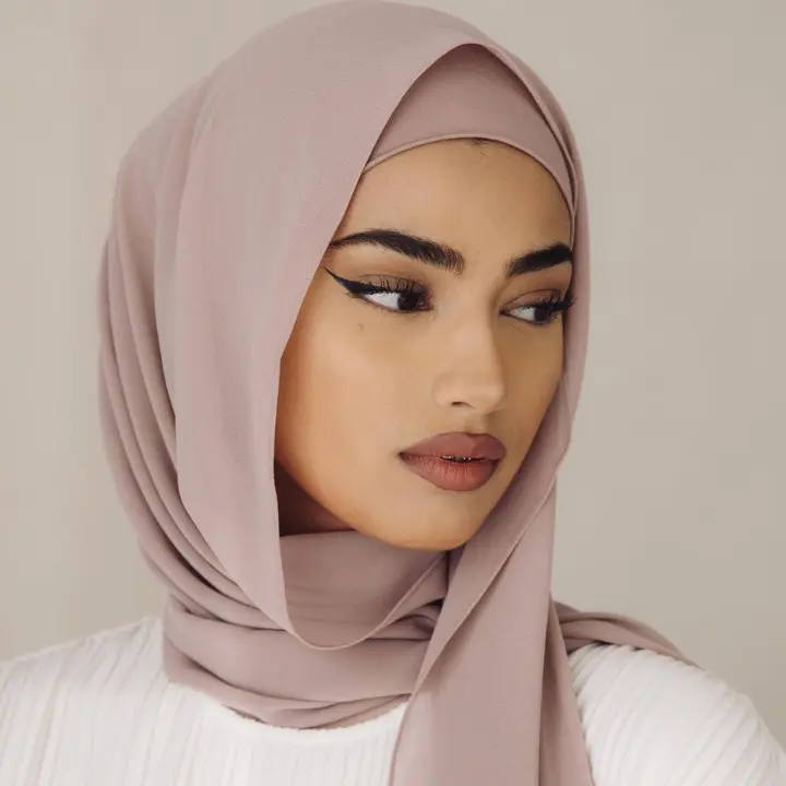 Elegant chiffon hijab from a stylish hijab collection